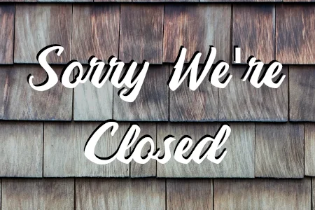 Sorry we're closed artwork