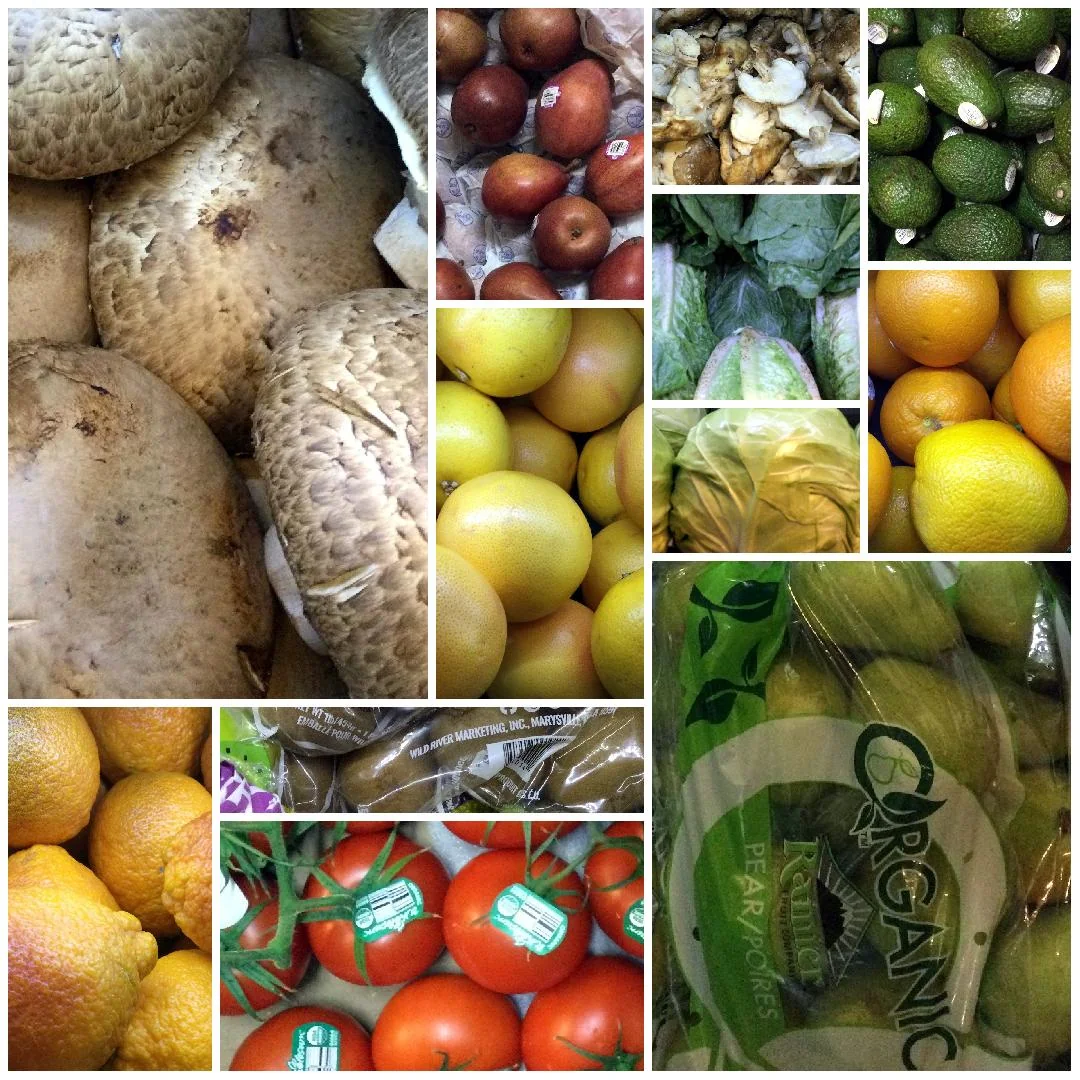 fresh produce collage