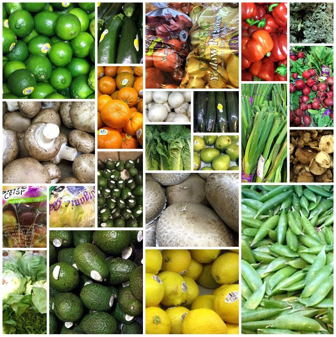 fresh produce collage