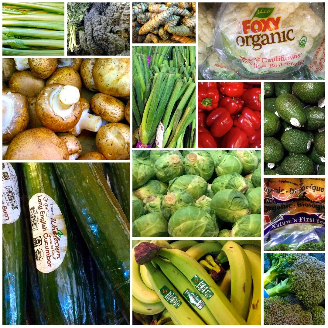 fresh produce collage