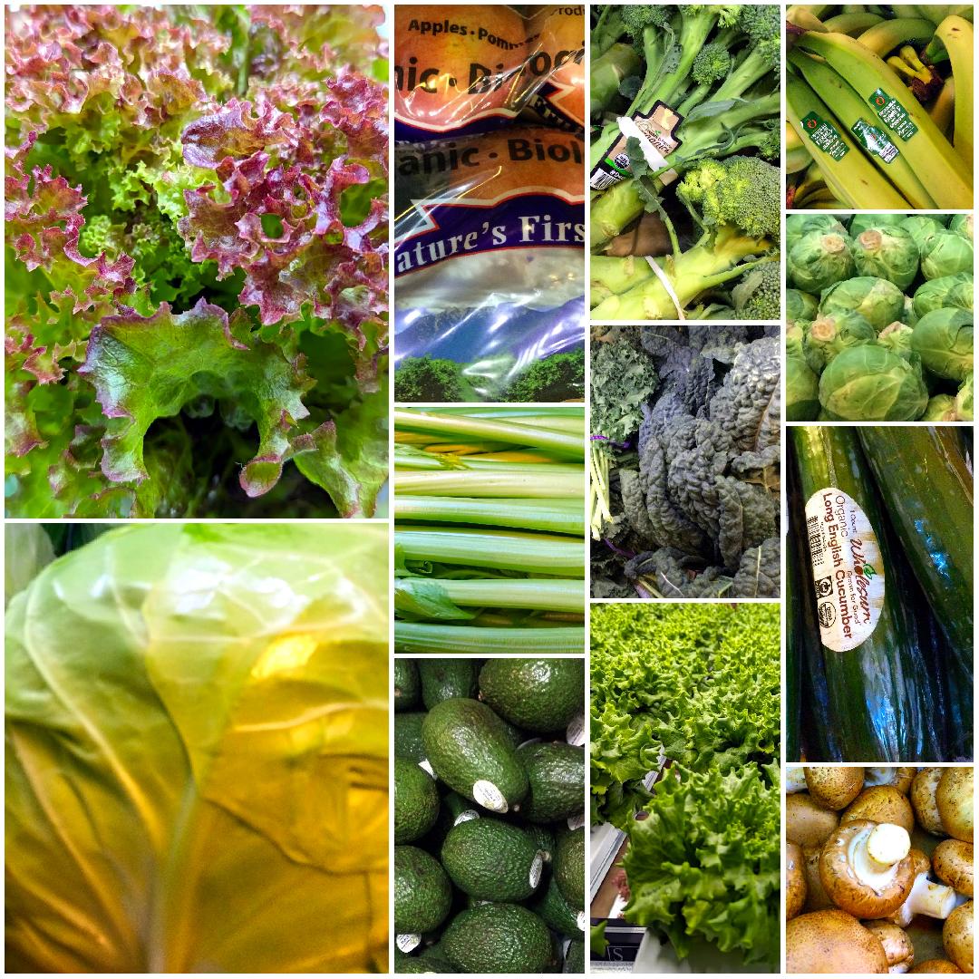 fresh produce collage