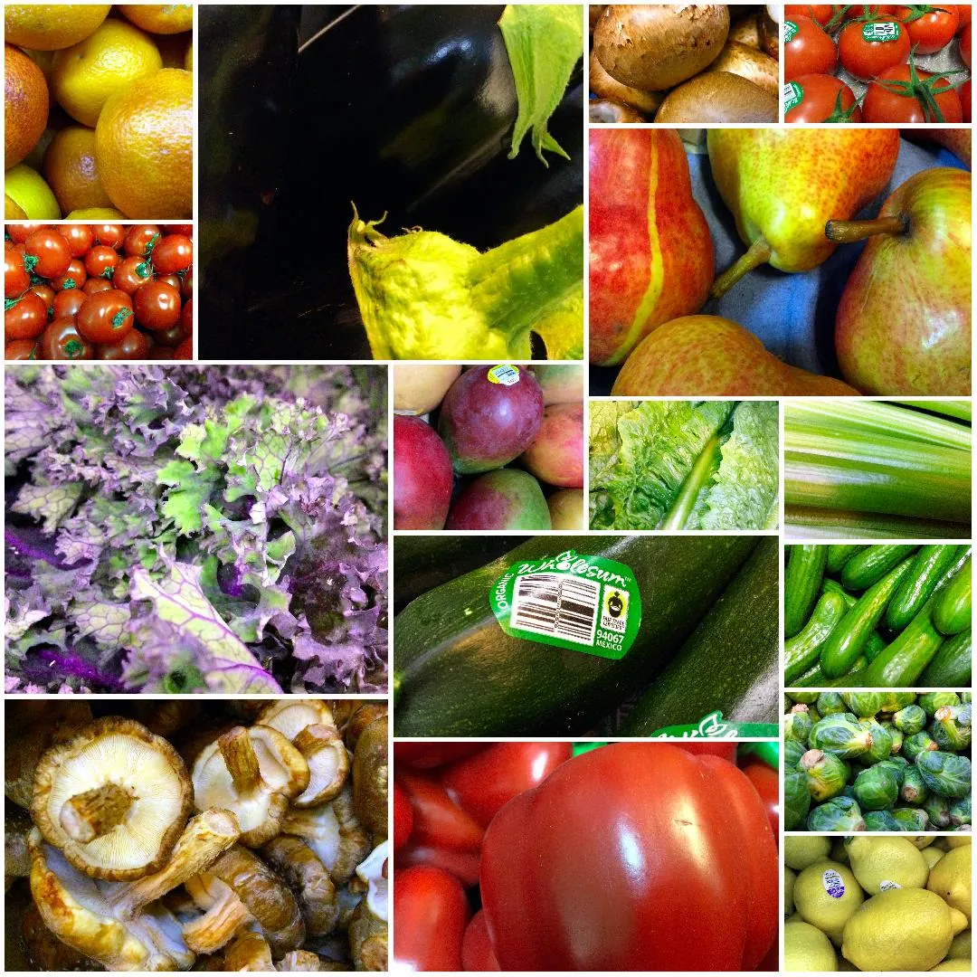 fresh produce collage