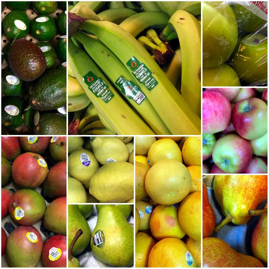 collage of fresh fruits