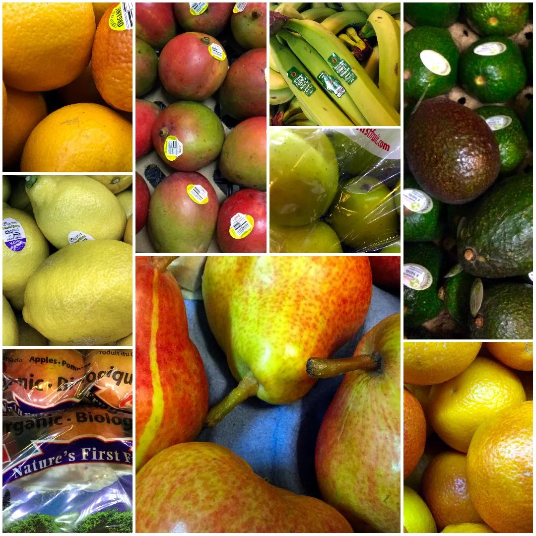 collage of fresh fruits