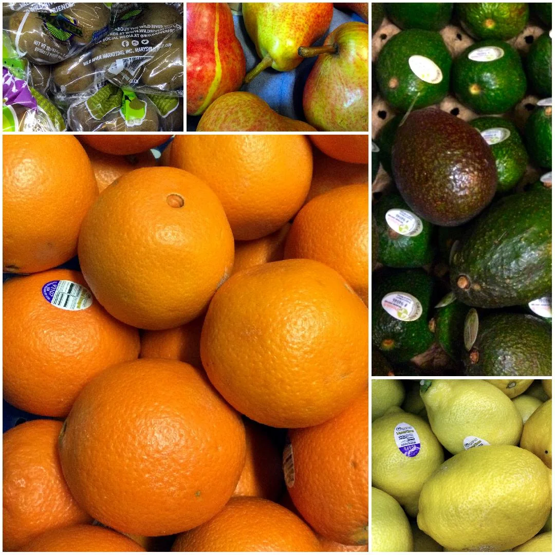 collage of fresh fruits