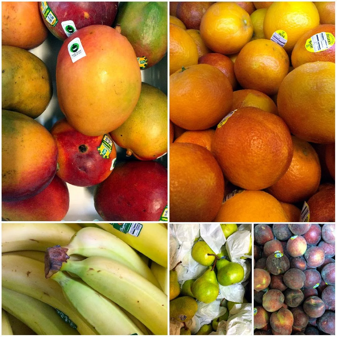 collage of fresh fruits