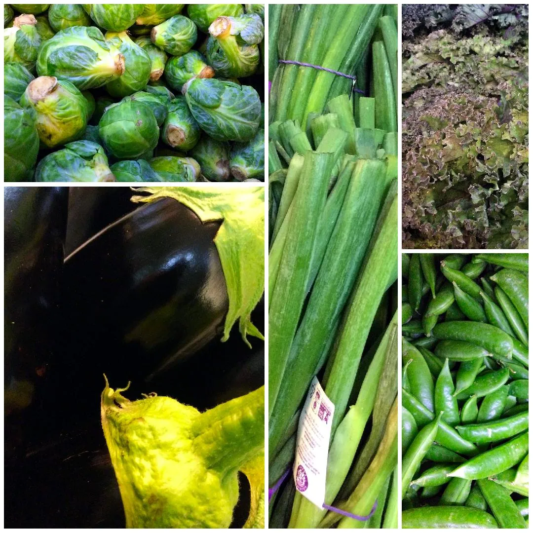 collage of fresh vegetables