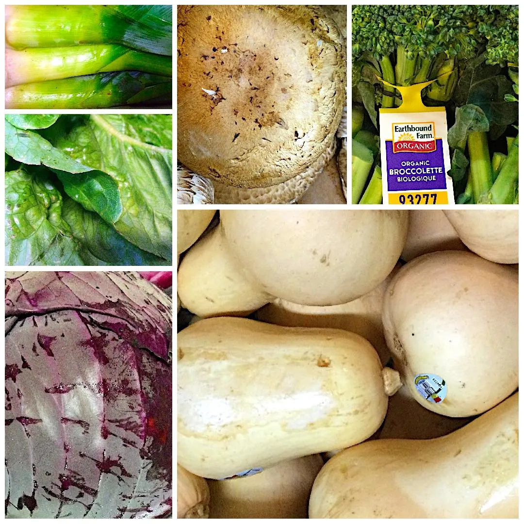 collage of fresh vegetables