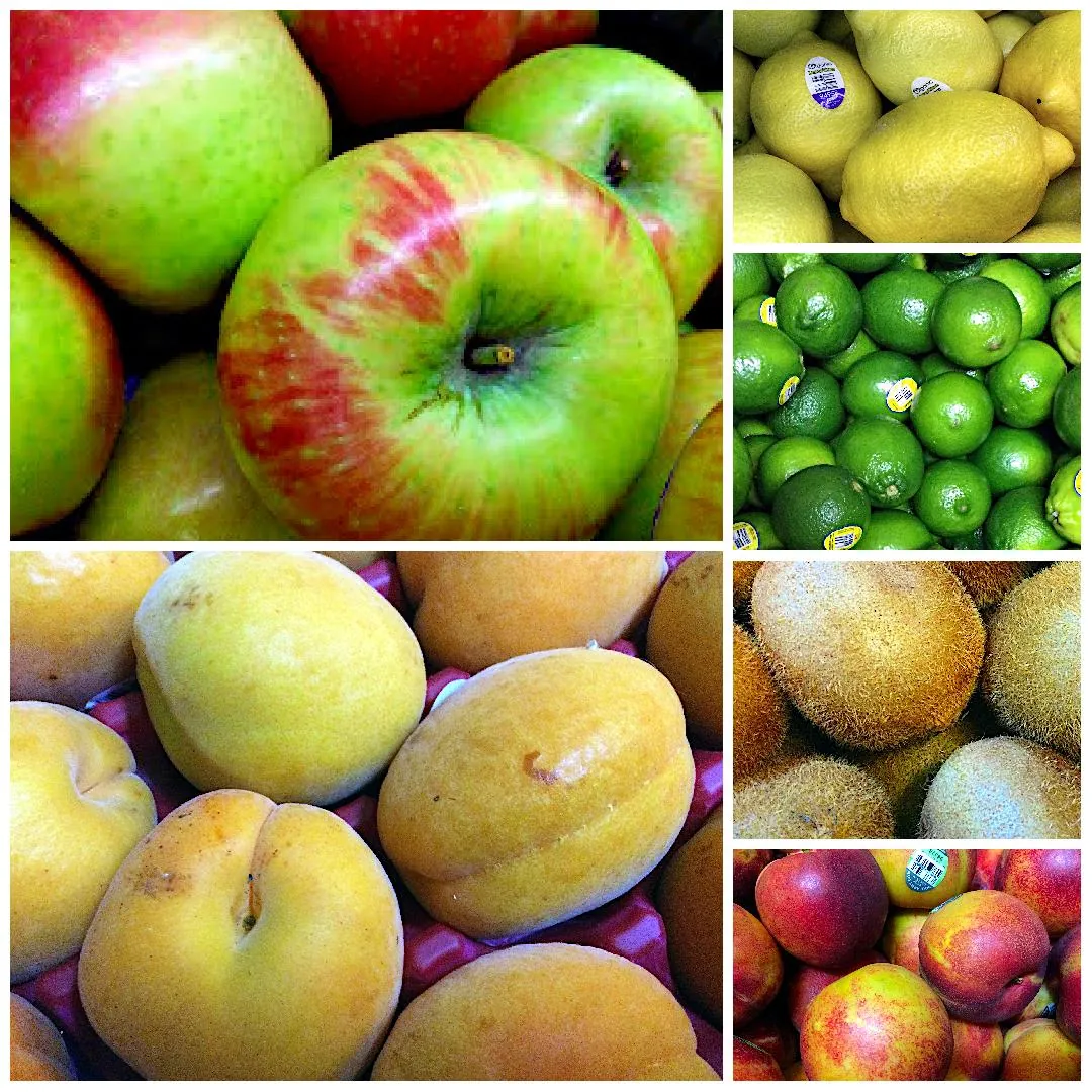 collage of fresh fruits