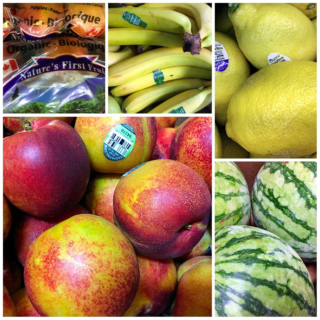collage of fresh fruits
