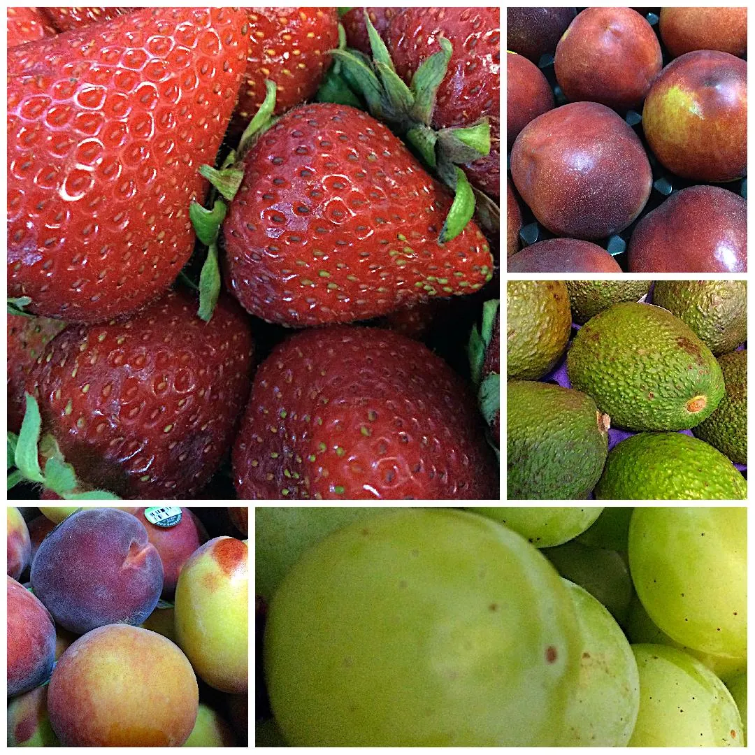 collage of fresh fruits