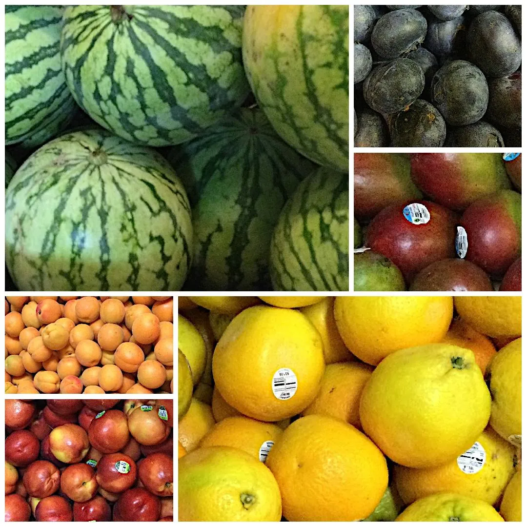 collage of fresh fruits