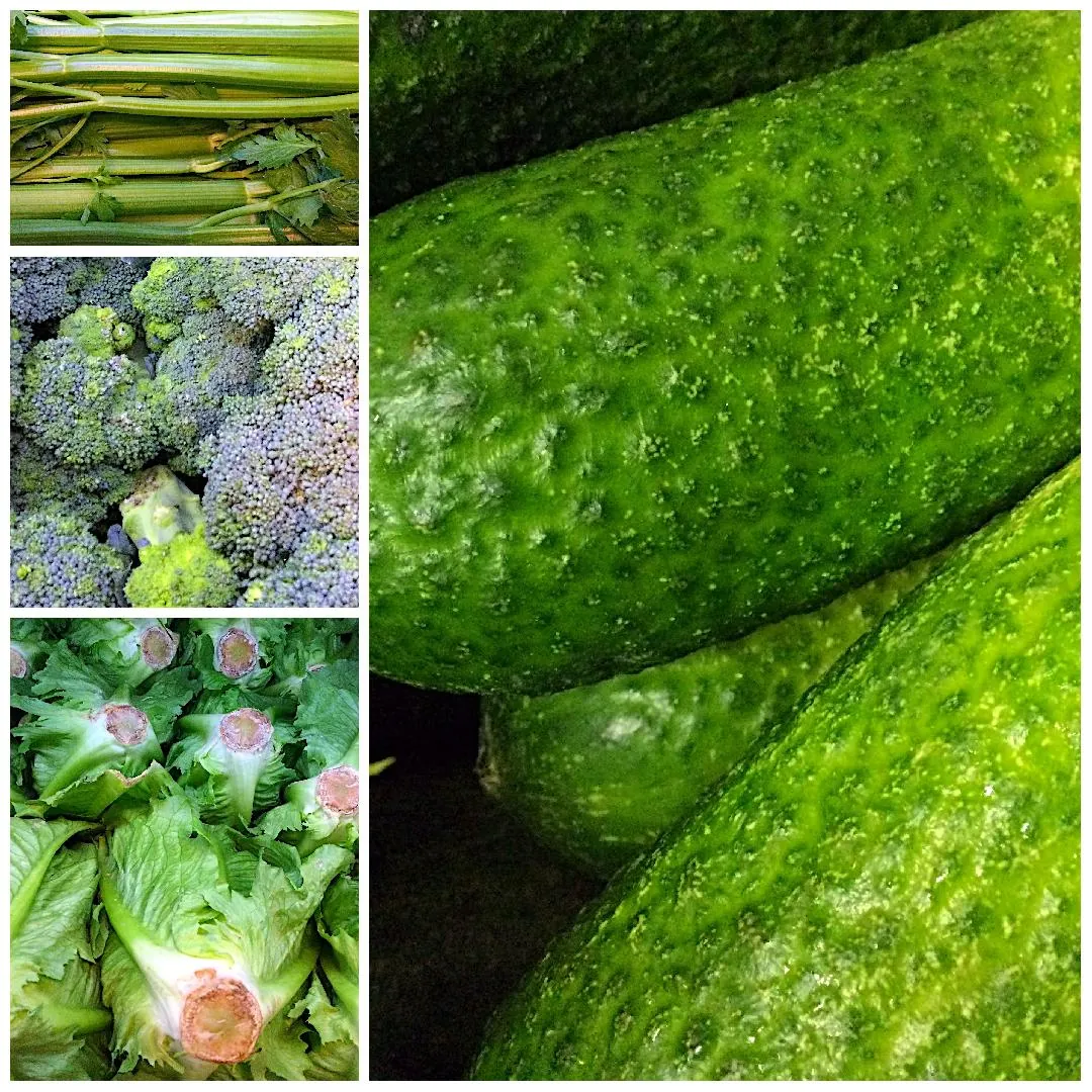 collage of fresh vegetables