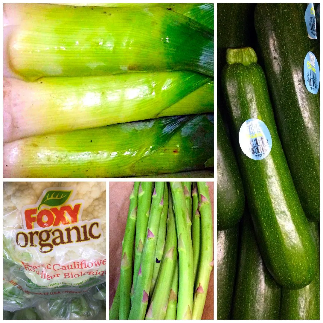 collage of fresh vegetables