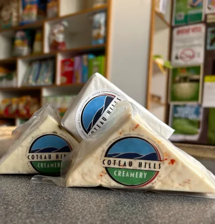A variety of Coteau Hills Creamery cheese products.