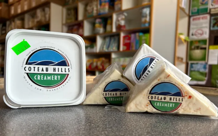 A variety of Coteau Hills Creamery cheese products.