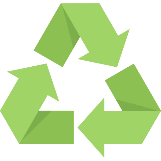 Green recycle symbol