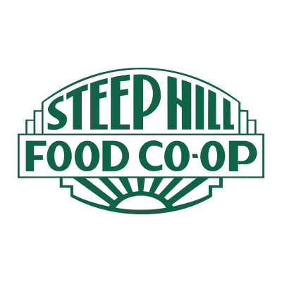 A recipe category placeholder of the Steep Hill Food Co-op logo in solid dark green.
